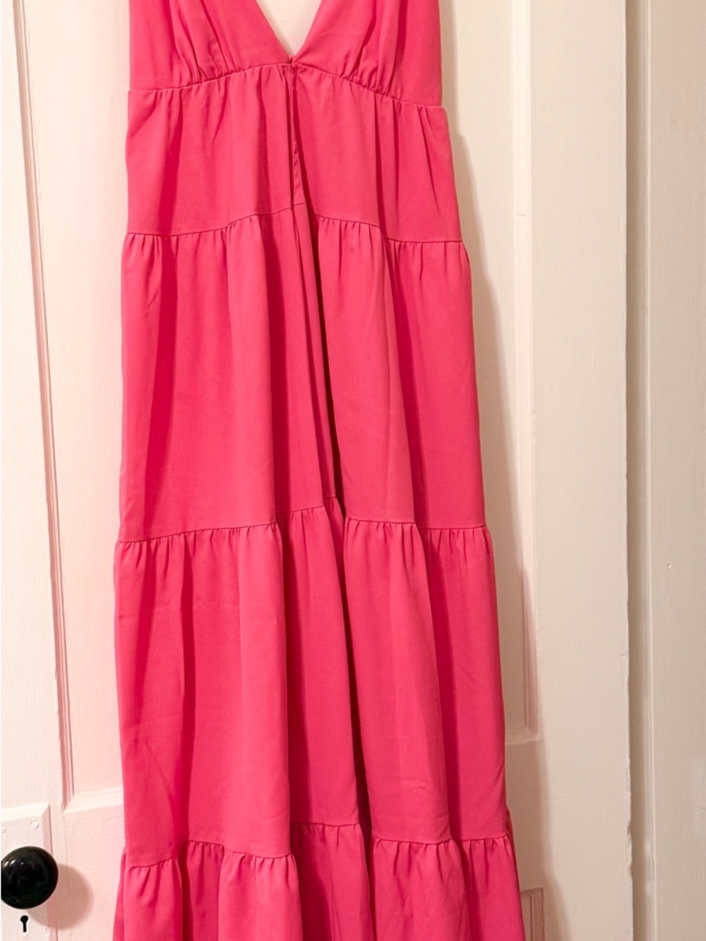 Bright Pink Tiered Maxi Skirt - Women